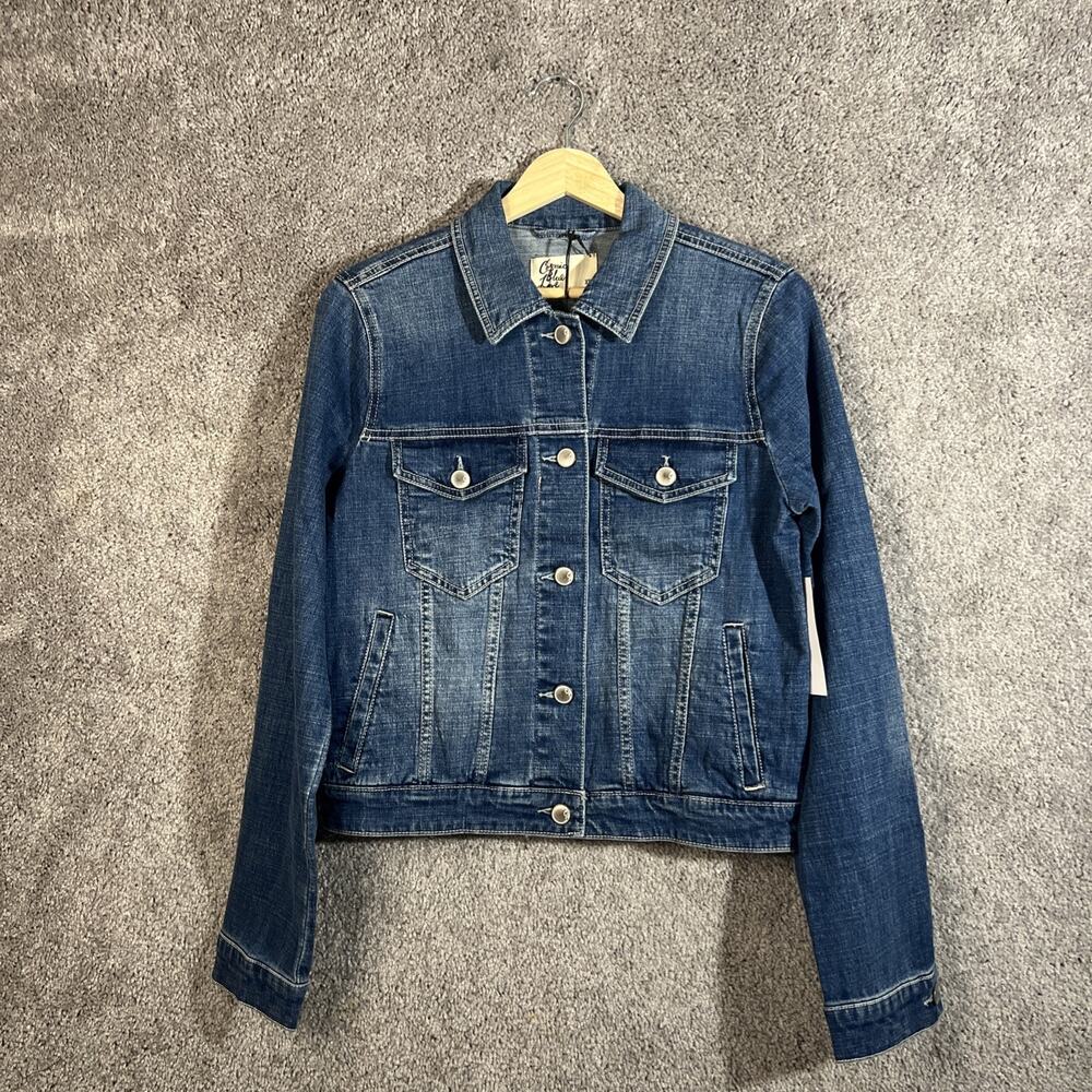 Cosmic Blue Love By Stitch Fix Denim Jean Jacket Womens XS Trucker Long Sleeve